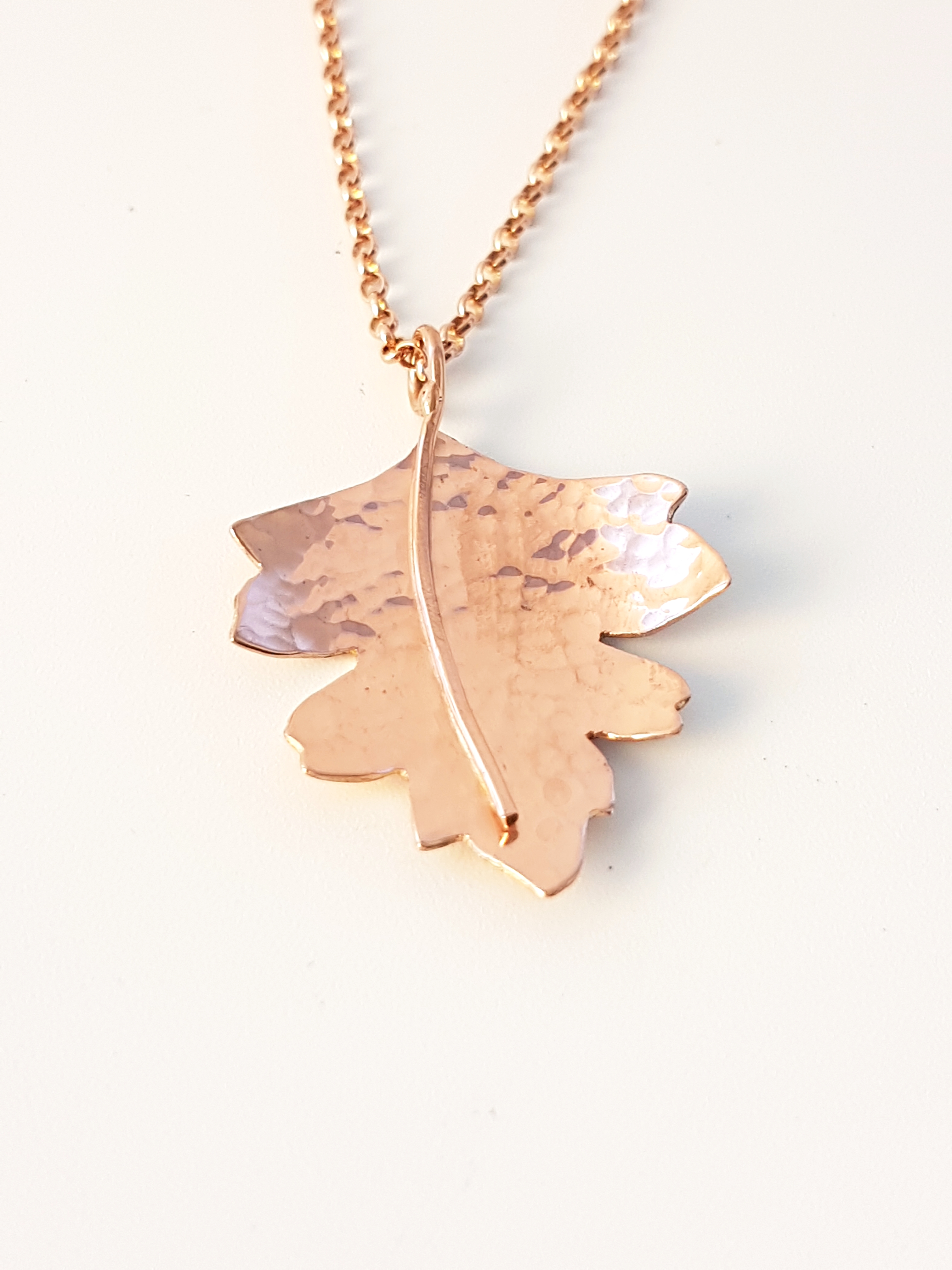 Zoomed out Photo of Rose Gold Hawthorn Pendant