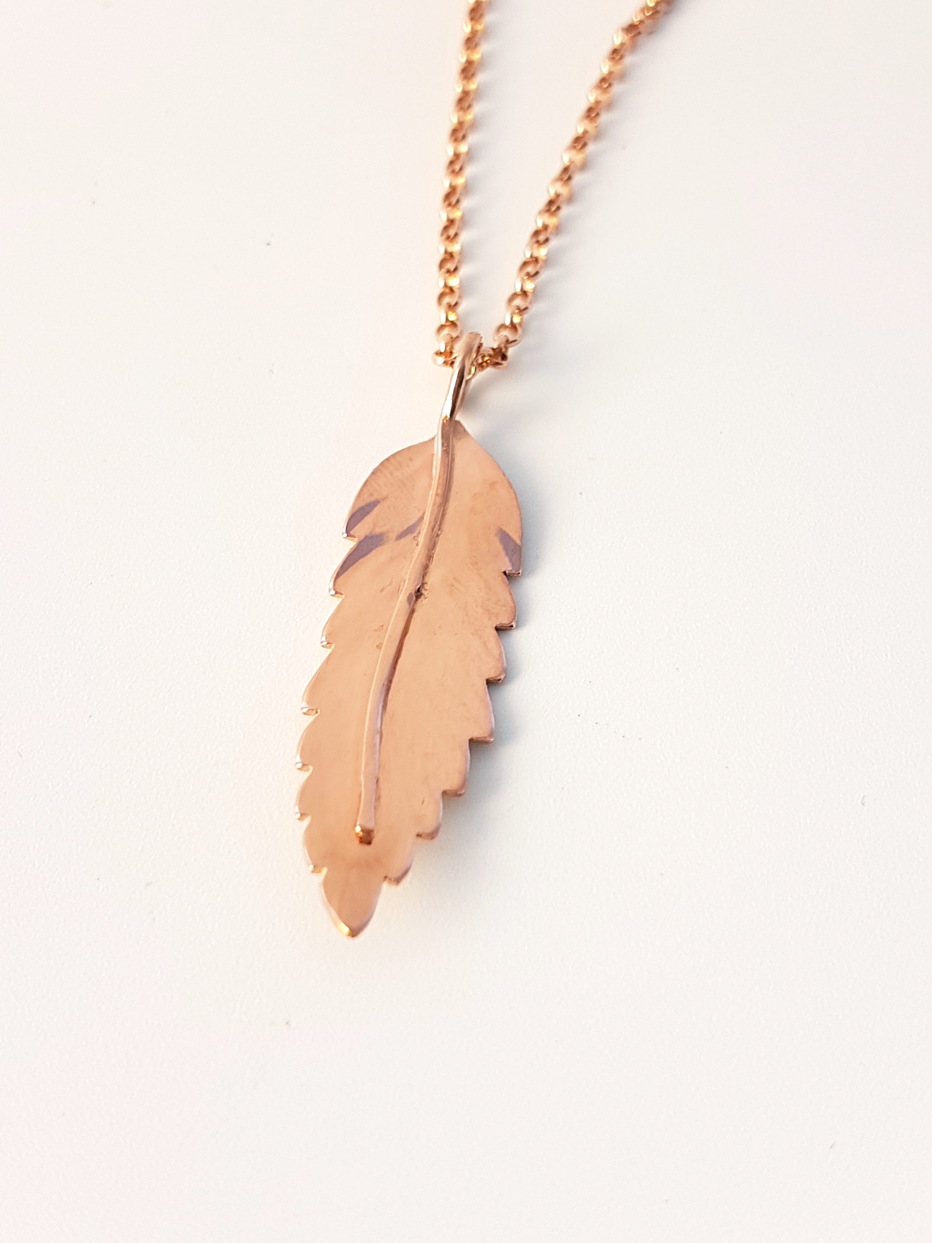 Zoomed out Photo of Rose Gold Rowan Pendant